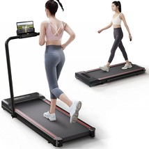 Treadmill-Walking Pad-Under Desk Treadmill-3 In 1 Folding, Black Red - £262.15 GBP