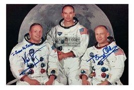 Neil Armstrong Buzz Aldrin Michael Collins Autographed 4X6 Photograph Reprint - $7.97