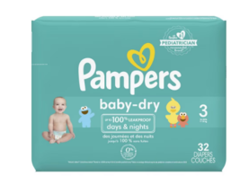 Pampers Baby Dry Diapers Size 332.0ea - £18.82 GBP