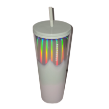 Starbucks Holiday Ice Wave 2020 Tumbler Iridescent Icy Mint White&amp;Silver... - $21.60 CAD