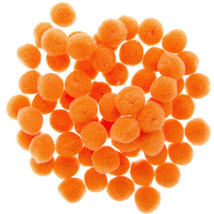 Acrylic Pom Poms Orange 0.25 Inches - £15.24 GBP