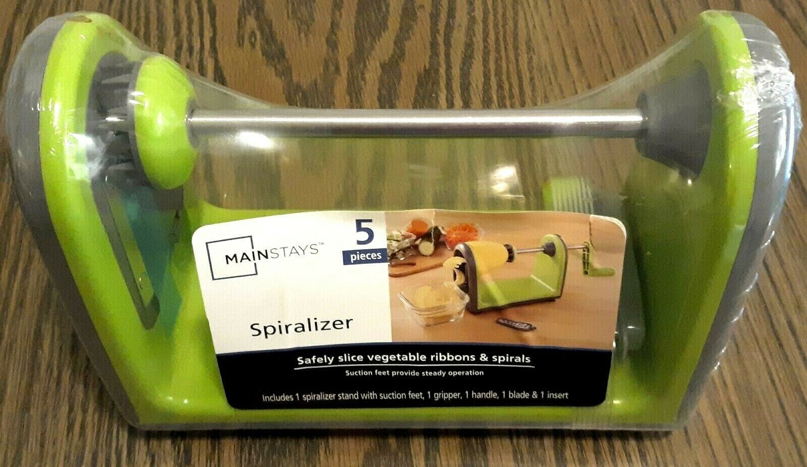 Spiralizer 5 pc MAINSTAYS Brand New SEALED Green Grey Wedding  6955374004380 - $9.75