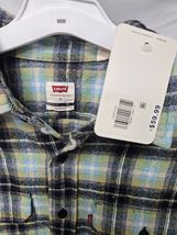 Levi's Mens Worker Relaxed Plaid Heavy Long Sleeve Button-Down Shirt Olive Small image 4