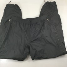 Marmot Mens XL Black Precip Rain Pants Elastic Waist Entire Zip Legs Waterproof - £29.46 GBP