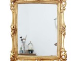 Vintage 11 X 9.5 Inch Decorative Mirror, Wall Mounted &amp; Tabletop Makeup ... - £36.98 GBP