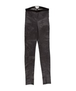 Helmut Lang Stretch Plonge LEATHER Diagonal Seam Leggings Pants Jeans Dk... - $165.00