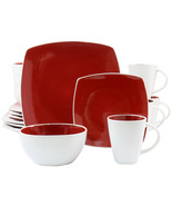Gibson Elite Soho Lounge 16 Piece Stoneware Dinnerware Set in Red - $82.95