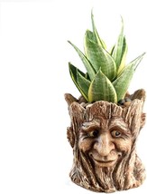 Funny Planter Youfui Head Planter With Drainage Hole Resin Plant Pot Pencil - £30.79 GBP