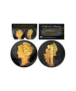 BLACK RUTHENIUM 2-Sided 1916-1945 Original AU MERCURY SILVER DIME Coin 2... - $31.68 CAD