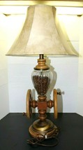 Vintage Folk Art Coffee Bean Grinder Inspired Handmade Table Lamp With Shade  - £118.55 GBP