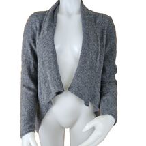 Emma Ivy Cashmere Sweater Womens L Open Front Cardigan Gray Heather Shaw... - $35.16 CAD
