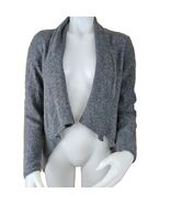 Emma Ivy Cashmere Sweater Womens L Open Front Cardigan Gray Heather Shaw... - $453.35 MXN