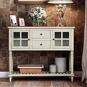 42&quot; L X 14&quot; W X 34.2&quot; H Sideboard Console 2 Drawers And Bottom Shelf,Far... - $427.99