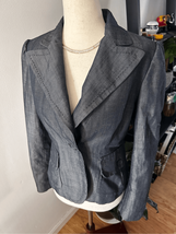Banana republic blazer gray cotton blend size 4 - $34.65
