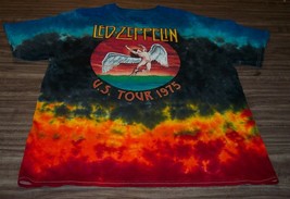 LED-ZEPPELIN Swan Song Us Tour 1975 TIE-DYE T-Shirt Men Large New - £15.57 GBP