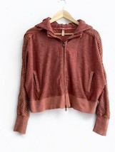 Free People Movement Mountain High Cable Hoodie Women Size XS Orange Cro... - £24.28 GBP