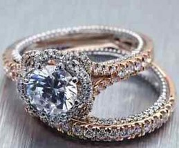 Free Gift With Engagement Wedding Ring Set 3CT RD Diamond 14K Gold Finish 7 8 9 - £107.80 GBP