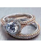 Free Gift With Engagement Wedding Ring Set 3CT RD Diamond 14K Gold Finis... - $134.86