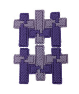 Christmas Easter Cross Ornaments Purple Plastic Canvas - $41.03 CAD
