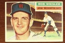 Vintage Baseball Card Topps 1956 #327 Bob Wiesler Pitcher Washington Nationals - £7.58 GBP