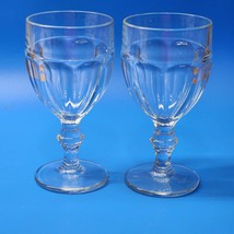 1986 Libbey Glass GIBRALTAR CLEAR 6¾” Goblets - Water Wine Iced Tea - Pair Of 2 - £23.51 GBP