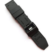 23mm Black Premium Rubber Waterproof Textured Watch Strap - 23 mm Watch Band - £13.67 GBP
