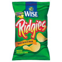 Wise Ridgies Sour Cream & Onion Ridged Potato Chips, 7.5 oz. Sharing Size Bags - $30.64+