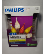 Phillips LED 35 Iridescent/Orange/Gold Faceted Glass C4 lights - Energy ... - $19.79
