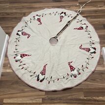 Isaac Mizrahi New York Gnomes Wool Blend Primitive Christmas Tree Skirt 52” - $38.83 CAD