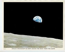 NASA Photo Apollo 8 in Orbit Around the Moon, Views the Earth - £14.24 GBP