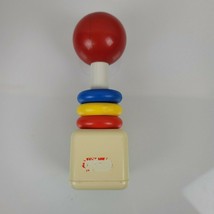 Vintage Little Tikes Red Yellow Blue White Square Circle Ball Ring Baby Toy - £19.46 GBP