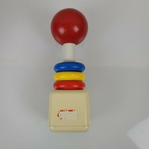 Vintage Little Tikes Red Yellow Blue White Square Circle Ball Ring Baby Toy - £19.77 GBP