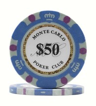 100 Da Vinci Premium 14 gr Clay Monte Carlo Poker Chips, Teal $50 Denomi... - £28.23 GBP