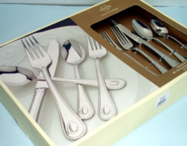 Lenox French Perle 53 Piece Stainless 18/10 Flatware Service for 8 New - £150.25 GBP