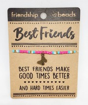 Best Friends Make Good Times Better Friendship Glass Beads Bracelet - $8.90