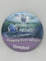 Disney Happily Ever After Disneyland Resort Button Pin 3&quot; Pin Cinderella - £5.30 GBP
