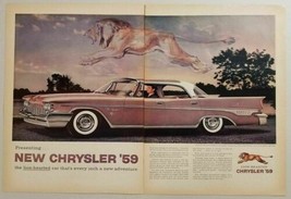 1958 Print Ad The 1959 Chrysler New Yorker 4-Door Hardtop Light Ruby - £11.94 GBP