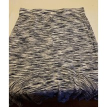 Max Edition Asymmetrical Skirt Size Small S Navy Blue White Elastic Waist - £7.79 GBP