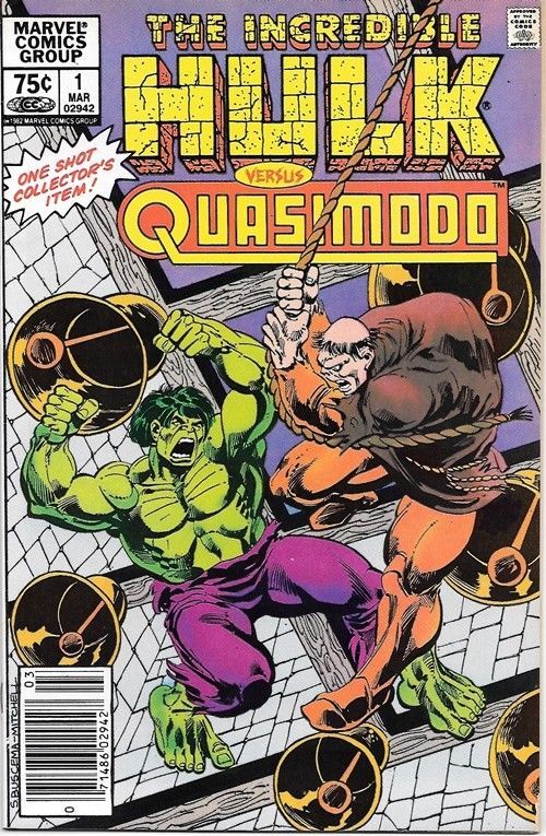 Incredible Hulk vs Quasimodo Comic Book #1 Canadian Variant 1983 VERY FINE+ - £5.32 GBP