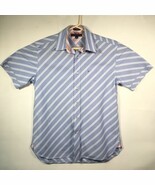 Tommy Hilfiger Men&#39;s Sz. M. Striped Button Short Sleeve 80&#39;s 2 Ply Fabri... - $29.86 CAD