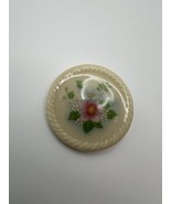 Vintage Avon Ceramic Flower Brooch 4cm BB11 - $225.80 MXN