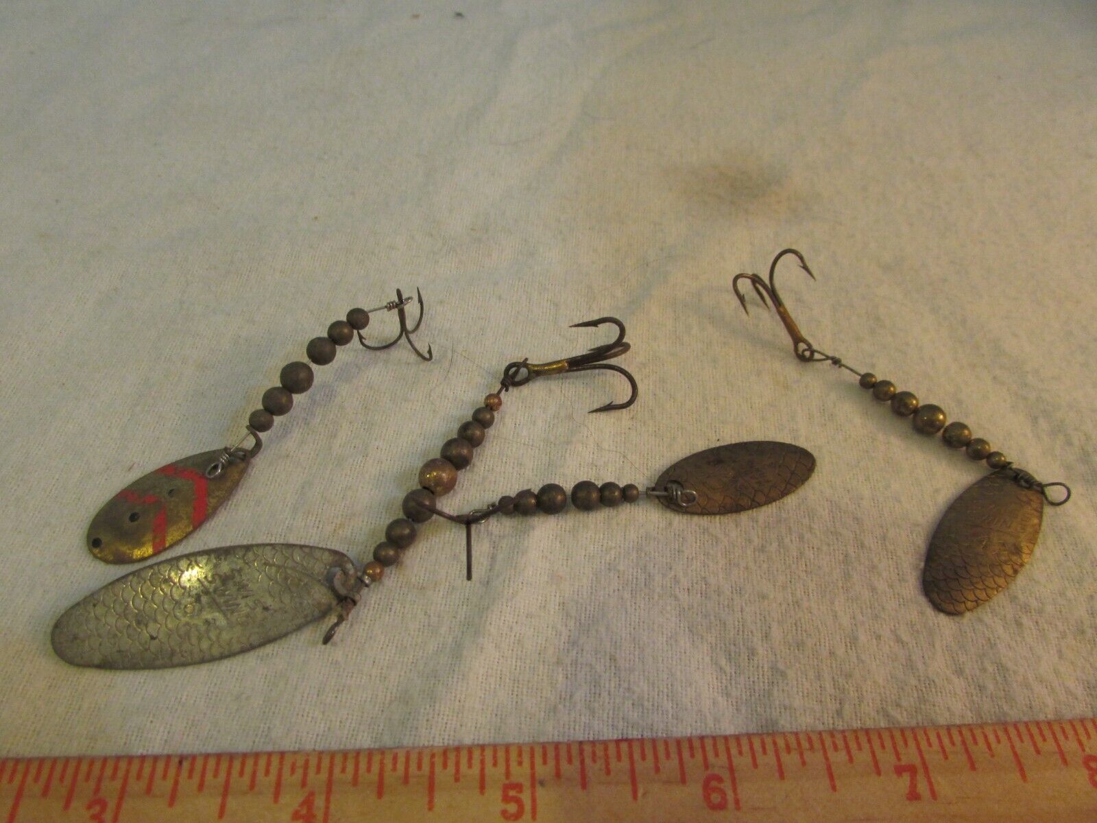 4 Old Vintage Fishing Beaded Rooster Tail and similar items