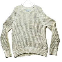 Men&#39;s Sweater Vince Open Weave Crew Neck Beige Pullover Size M - £85.30 GBP