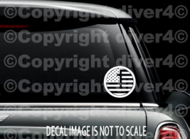 Round US Flag with Cross Window Decal Bumper Sticker US Seller USA Flag - $6.72+