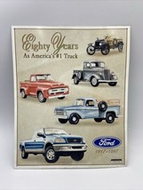 VTG 1996 Ford Metal Sign 80 Years Tribute America&#39;s Pickup Truck 1917-1997 Decor - £16.32 GBP