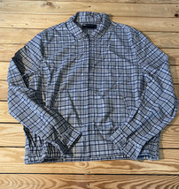 asos design NWOT Men’s full zip plaid jacket size XL blue L5 - £22.05 GBP