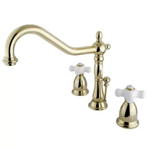 Kingston Brass 2-Handle Widespread Bathroom Sink Faucet , Polished Brass - £137.66 GBP