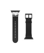 Elegant Black Faux Leather Watch Band for Apple Watch Series 1-9 Ultra &amp;... - £30.65 GBP