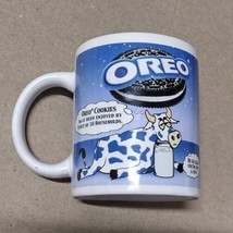 Blue white cow Nabisco Oreo Cookie collectible ceramic coffee cup mug - £7.83 GBP