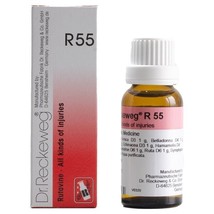 3x Dr Reckeweg Germany R55 Injuries Drops 22ml | 3 Pack - £19.87 GBP